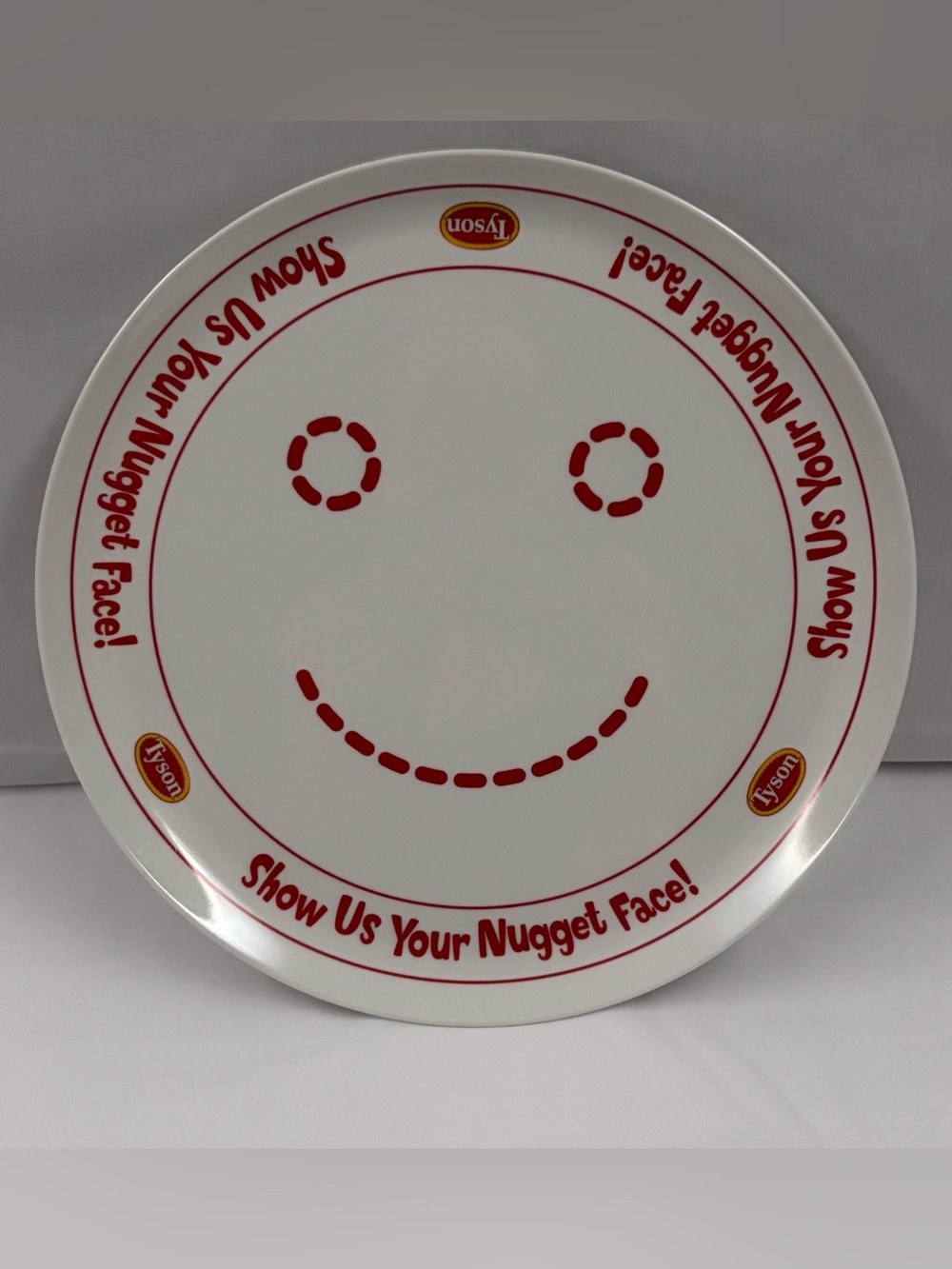 Collectible Tyson Chicken Nugget Face Plate Zak Designs Melamine Rare Promo 10"